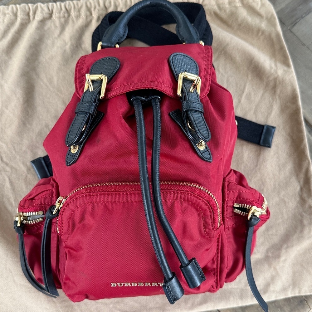 Burberry Red Rucksack/Backpack - Picture 1 of 14